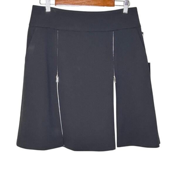 NWT DKNY Black & White Color Block Pleated Skirt Size: 10 - Picture 1 of 4